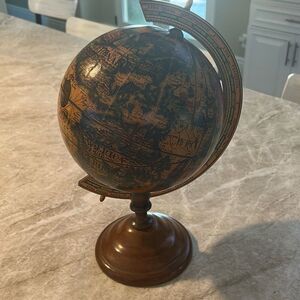 Vintage Mercurio D’Oro Italian Desk Globe-Mid Century Table Top Globe-Old World